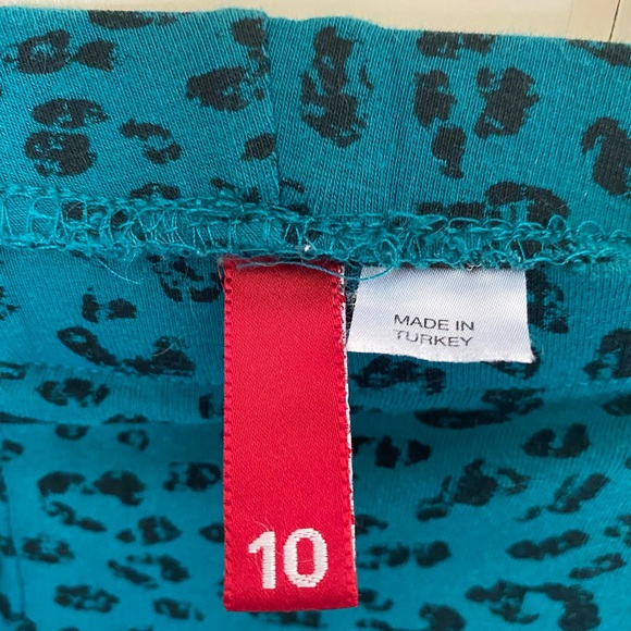 Divided teal leopard print leggings - Picture 2 of 3